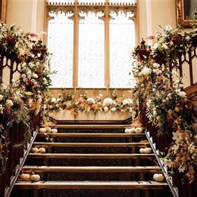 fwthumbAutumn wedding staircase decorations flowers pumpkins Lilys Flowers.jpg